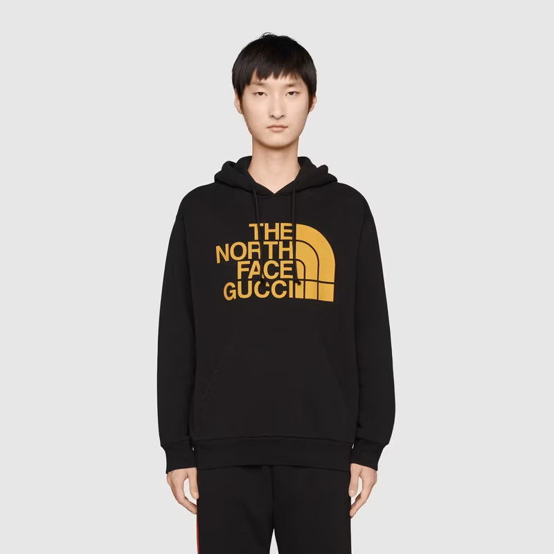 GUC x TheNrthFace Web print Black Cotton Sweatshirt - Styledistrict