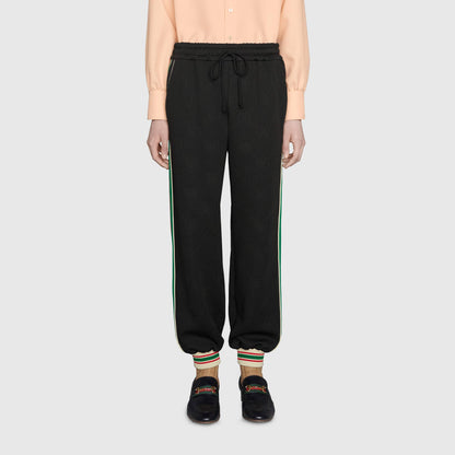 GUC GG Jacquard Black Cotton Tracksuit Set - Styledistrict