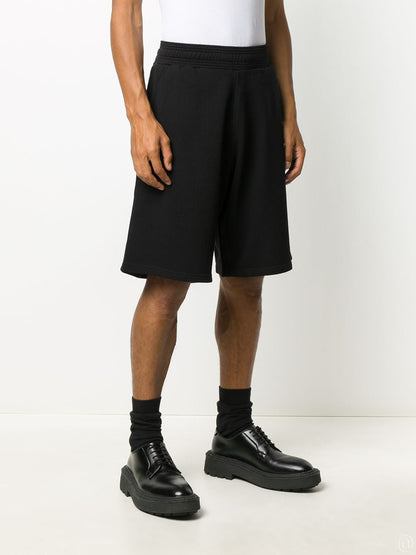 GVNCH Logo printed black track shorts - Styledistrict