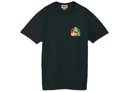 GUC x Palace Tri-Ferg Heavy Cotton Printed Black T-shirt - Styledistrict